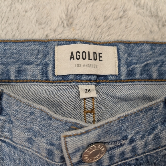 Agolde Jeans Womens 28 Blue Spectator Jaime High Rise Classic Slim Straight 28” - Picture 5 of 11